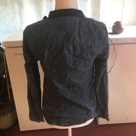 Rag & bone leather trim chambray button down - Picture 9 of 10